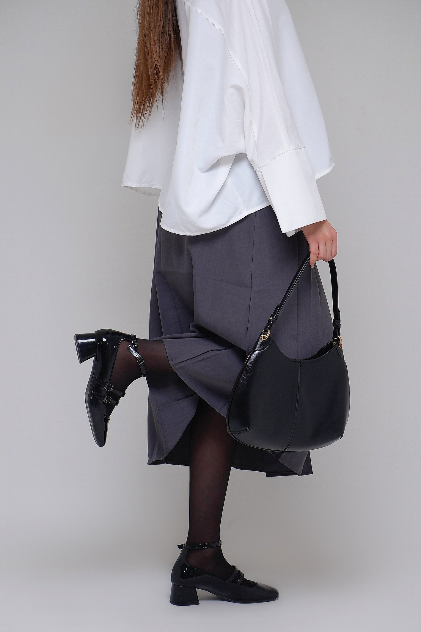 LA JUPE ÉCOLIÈRE GRISE