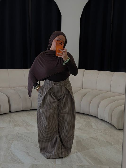 Pantalon à carreaux