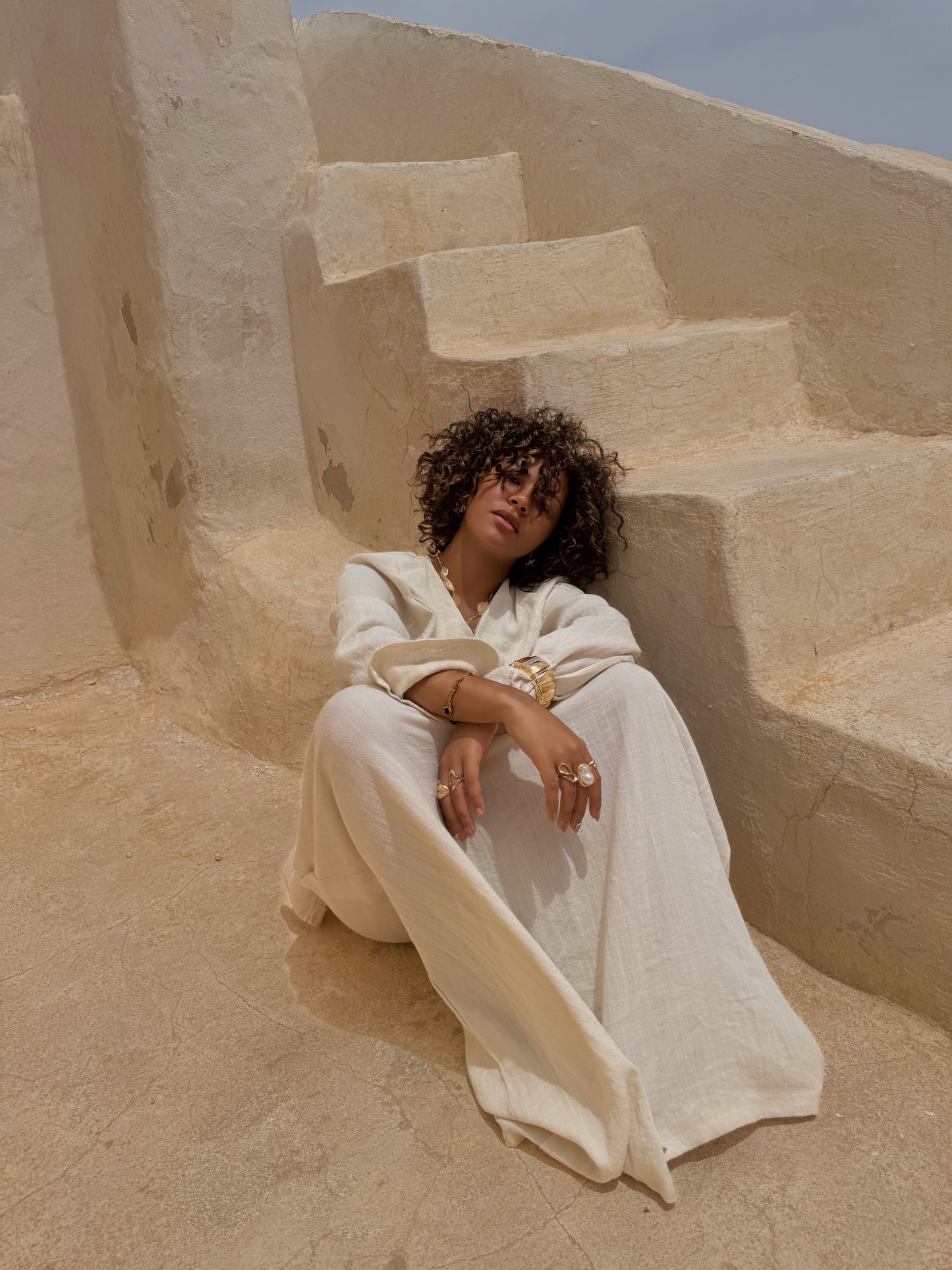 L’ENSEMBLE EN LIN BLANC